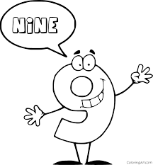 Check out all the brand read more Smiling Number 9 Coloring Page Coloringall