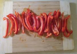 Cut off top cut off the top of the bell pepper just below the curve under the stem, exposing the ribs and seeds inside the pepper. How To Efficiently Dice A Bell Pepper 18 Steps With Pictures Instructables