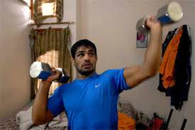 Sushil kumar solanki is an indian freestyle wrestler. Snapshot Wrestler Sushil Kumar Trains With His 19 Month Old Twins Off The Field News Times Of India