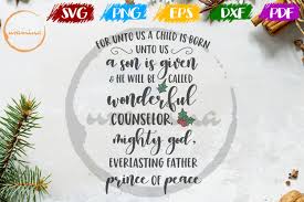 Looking for christmas images and vectors? For Unto Us The Child Is Born Christmas Svg Cut File Pdf Png 162665 Cut Files Design Bundles