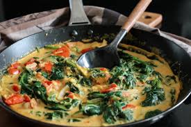 Spinach And Tomato Curry Recette Recette Epinards Frais Recette Epinards Recettes De Legumes