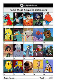 We cover some of the most iconic cartoon characters and shows with our intriguing bank of questions.put your trivia skills to the test with our exciting categories of classic cartoon trivia, cartoon character trivia, disney cartoon trivia, and the nostalgic 90s cartoon. Animated Characters 011 Quiznighthq