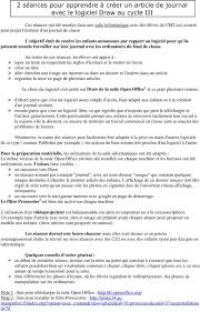 The past 10 years the past 9 years the past 8 years the past 7 years the past 6 years the past 5 years the past 4 years the past 3 years the past 2 years the past year only. 2 Seances Pour Apprendre A Creer Un Article De Journal Avec Le Logiciel Draw Au Cycle Iii Pdf Telechargement Gratuit