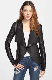 Halogen Waterfall Leather Jacket Regular Petite Nordstrom Waterfall Leather Jacket Leather Jacket Clothes Design