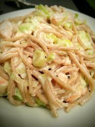 Seelenfutter Spaghetti Mit Lachs Porree Sahne Sosse Rezept Lachs Spaghetti Porree Einfache Gerichte