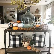 Black And White Buffalo Plaid Table Decor Black Buffalo Check Fall Decor Google Search Decor Farmhouse Fall Decor Fall Home Decor