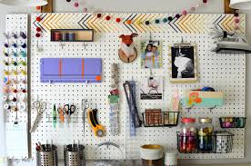 You might have seen my craft room office mood board last friday with all of the fun colours and and here's the after! Craft Room Peg Board Craft Storage Tour Sisters What