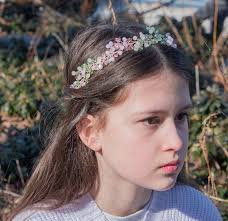 Forrest Rose Crystal Bead Hair Crown