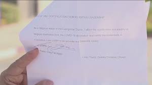 This form should be used by faculty, students, and staff needing an exemption from the mandatory vaccine requirement due to a sincerely held religious. California Pastor Hands Out Covid 19 Vaccine Exemption Letters