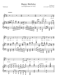 Happy birthday guitar tabs, piano sheet music, & lead sheets. Happy Birthday Sheet Music For Piano Vocals Piano Voice Musescore Com