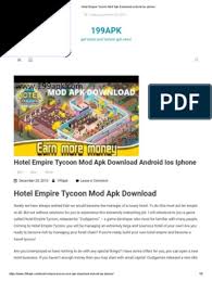 Simontox app 2021 apk download latest version 2.0 ( update sampai versi 2.3 ). Hotel Empire Tycoon Mod Apk Download Android Ios Iphone Ios Android Operating System