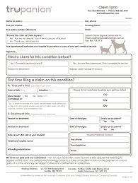 Trupanion Claim Form Fill Online Printable Fillable Blank Pdffiller
