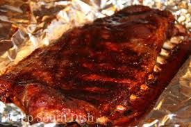 Deep South Dish Fall Off The Bone Oven Baked Pork Spareribs With Sweet Spicy Homemade Barbecue Sauce Baked Spare Ribs Baked Ribs Spareribs Recipe