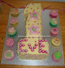 Check spelling or type a new query. Cool Homemade Yellow And Pink First Birthday Cake And Cupcakes