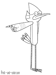 Hang around with this mischievous monkey blast off into outer space to explore new frontiers. Mordecai Coloring Pages Color Printables Kids
