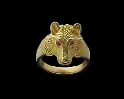 Butler opened the first black hills jewelry store with his son, george m. Small Wolf Ring 10k Gold Ruby Sturgis Jewelry