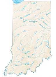 Map of indiana cities and rivers. Indiana Lakes And Rivers Map Gis Geography