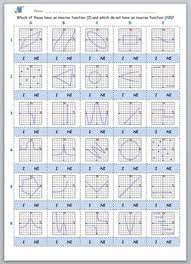Identifying functions & using the vertical line test. Math Worksheet 063 Inverse Function Or Not Horizontal Line Test