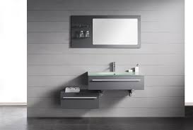 Bathroom vanities solid wood construction. Kube Grigio 48 Modern Wall Mount Bathroom Vanity Set