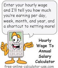 hourly to annual salary calculator income calculators