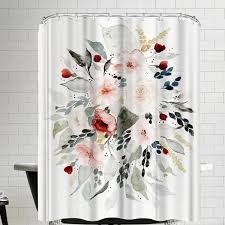 East Urban Home Loose Bouquet Single Shower Curtain Wayfair Bathroom Themes Floral Shower Curtains Decor