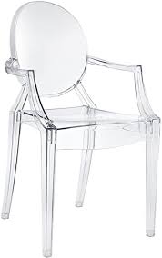 Amazon Com Modway Casper Modern Acrylic Stacking Kitchen And Dining Room Arm Chair In Clear Fully In 2020 Dining Room Arm Chairs Acrylic Dining Chairs Perspex Chair