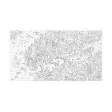 The people in the poster are characters. Nyc Coloring Poster Giant Nyc Poster Colour Poster Tapestry