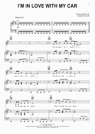 Check spelling or type a new query. I M In Love With My Car Piano Sheet Music