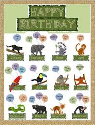 Jungle Safari Birthday Chart