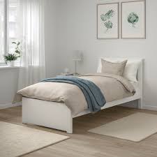 Songesand Bed Frame White Luroy Twin Ikea Bettgestell Schlafzimmerfarbe Verstellbare Betten