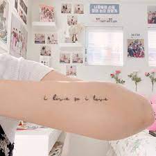 Breana On Instagram Why Does My Arm Look So Much Like A Chicken Wing Bts Inspired Tattoo Bts Tattoo Ideas Bts Tattoos