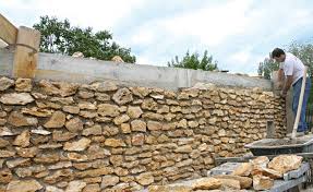 Fabriquer Un Mur De Cloture En Pierres Parement Pierre Exterieur Mur Exterieur Mur En Pierre