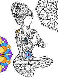 Seahorseon coloring pages for kids mandala. Yoga And Meditation Coloring Book For Adults With Yoga Poses And Mandalas Coloring Books Yoga Art Mandala Coloring