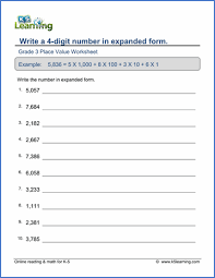 Grade 3 Place Value Rounding Worksheets Free Printable K5 Learning Place Value Worksheets Rounding Worksheets Expanded Form Worksheets