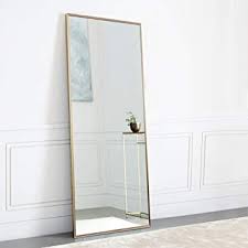 Amazon Com Neutype Full Length Mirror Standing Hanging Or Leaning Against Wall Large Rectangle Bedroom Mirror Floor Mirror Dressing Mirror Wall Mounted Mirror Aluminum Alloy Thin Frame 65 X22 Home Kitchen