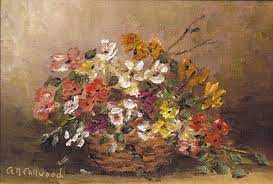 Maybe you would like to learn more about one of these? Basket Of Flowers Painting By Aurelia Nieves Callwood