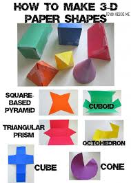 3d Paper Shapes Teach Beside Me