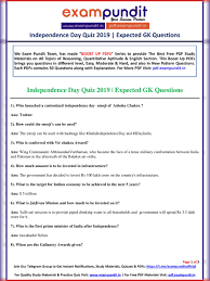 When and where was india's national flag hoisted for the first time ? Pdf Independence Day Quiz Question Answer Pdf Download Instapdf