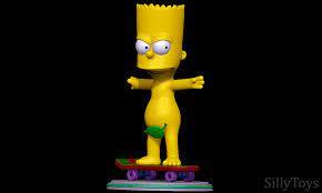 3D file Bart Simpson Skating Naked - The Simpsons 🛹・3D printer design to  download・Cults