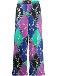 Shop Purple Blue Gucci Gg Logo Cropped Trousers With Express Delivery Farfetch When designing a new logo you can be inspired by the visual logos found here. gucci