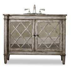 Single vanities have one sink, with storage space underneath to help you keep your bathroom organized. 44 Inch Antiqued Single Sink Bath Vanity With Mirror Inlays On Sale