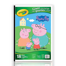 Peppa is a cute pink pig, the oldest of the children in the family of pigs, she just turned five years old. Crayola Giant Colouring Pages Peppa Pig Toys R Us Canada