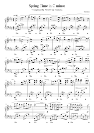 Spring Time In C Minor Sheet Music For Piano Solo Musescore Com