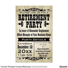 Custom Vintage Country Retirement Party Invitation Zazzle Com Country Party Invitations Retirement Party Invitations Anniversary Party Invitations