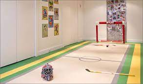 Some hockey nets come with backstops that affix to them, which can also help protect your walls. Creating A Basement Hockey Space Yummymummyclub Ca