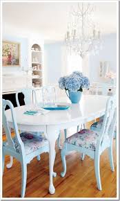 Light Blue Dining Chairs With Floral Seating Cushion Decoracion Hogar Decoracion De Interiores Hogar