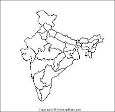 Give your map some necessary details by adding the curved edges of the border, marking the main cities, and drawing the important landmarks. Printable Blank Map Of India Outline Transparent Png Map