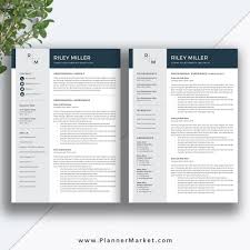 Directly under the photograph and connect with subtleties, there's a proficient synopsis segment. Professional Resume Template 2021 Cv Template Creative Resume Modern Resume Design Cover Letter Ms Word The Riley Resume Plannermarket Com Best Selling Printable Templates For Everyone