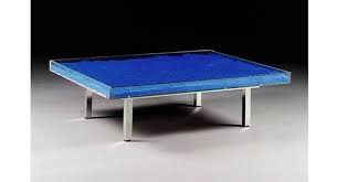 table bleue from a unique collection of more art at https www 1stdibs com art more art more art coffee table yves klein blue table