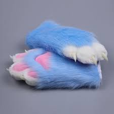Fursuit Paws Furry Furries Paw Costumes Accessories (Sky Blue)
